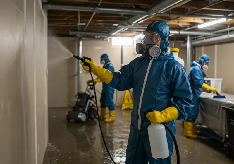 Basement Sanitization and Antimicrobial Treatment process in Jefferson, NC